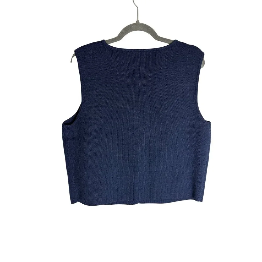 NWT Abercrombie & Fitch LuxeLoft V-Neck Vest Shirt Blue-sz XL